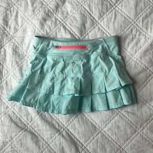 ivivva by lululemon tennis skirt in aqua blue